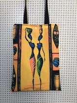 Bolsa sacola criativa Africa mulheres estilo ecobag com duas imagens