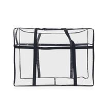 Bolsa sacola cristal PVC transparente organizador grande jumbo 70x55x30cm viagem transporte cobertor edredon troca estaç Bolsa sacola cristal PVC transparente organizador grande jumbo 70x55x30cm viagem transporte cobertor edredon troca estaç