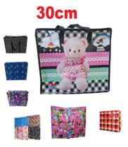 Bolsa sacola de viagem 30cm estampa sortida com ziper