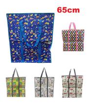 Bolsa sacola de viagem estampa sortida com ziper 65cm