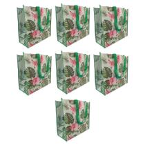 Bolsa Sacola Ecologica Ecobag Kit 7 Unidades Retornavel Dobravel Compras Mercado Reutilizavel