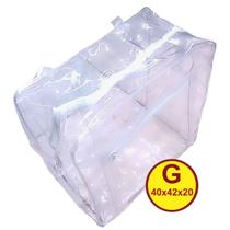 Bolsa Sacola Em Pvc Cristal Transparente Premium Grande com Alças em Silicone