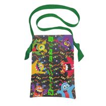Bolsa sacola em tecido coleta de doces halloween - monstrinhos Bolsa sacola em tecido coleta de doces halloween - monstrinhos
