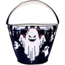 Bolsa Sacola Estampada Halloween Doces e Enfeite Fantasminha