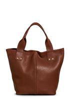Bolsa sacola feminina de couro.