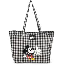 Bolsa Sacola Feminina de Ombro Disney Mickey Preta Luxcel