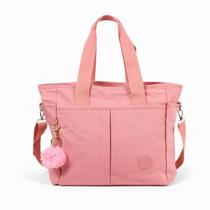 Bolsa Sacola Feminina Grande Nylon Impermeável Tote Ombro Multi Bolsos Trabalho Faculdade
