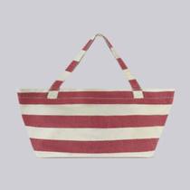 Bolsa Sacola Feminina Listrada Em Sarja Bolsa Sacola Feminina Listrada Em Sarja