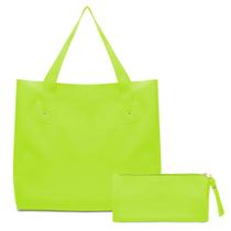 Bolsa Sacola Feminina Verde e Necessaire Bolsa Sacola Feminina Verde e Necessaire