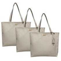 Bolsa Sacola Grande Kit Com 3 Peças Universitária De Ombro