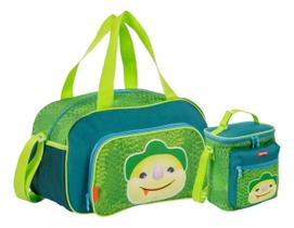 Bolsa Sacola Infantil E Lancheira Térmica Dino Dinossauro Bolsa Sacola Infantil E Lancheira Térmica Dino Dinossauro