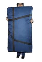 Bolsa sacola mala de viagem tamanho extra grande dobrável prática para mudanças cor azul marinho