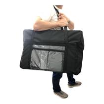 Bolsa sacola mala de viagem tamanho médio poliéster resistente forte bolso frontal dobrável