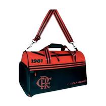 Bolsa Sacola Mala Esportiva Do Flamengo Licenciado Espaçoso Com Alça Transversal E Encaixe Para Mala De Rodinhas Clio