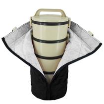 Bolsa Sacola Porta 5 Marmitas Térmica Com Zíper Tecido