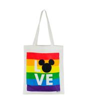 Bolsa Sacola Retangular Mickey Love ArcoÍris 40x33cm
