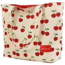 Bolsa sacola reversível cerejinha - grande - sabra Bolsa sacola reversível cerejinha - grande - sabra