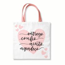 Bolsa Sacola Tecido Ecobag Coração Entrego Confio Aceito E Agradeço Bolsa Sacola Tecido Ecobag Coração Entrego Confio Aceito E Agradeço