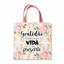 Bolsa Sacola Tecido Ecobag Gratidão É Reconhecer Que A Vida É Um Presente