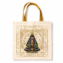 Bolsa Sacola Tecido Ecobag Nossa Senhora Aparecida Creme Bolsa Sacola Tecido Ecobag Nossa Senhora Aparecida Creme