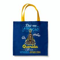 Bolsa Sacola Tecido Ecobag Nossa Senhora Aparecida Dai-me a Benção