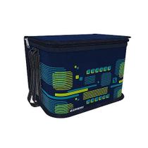 Bolsa Sacola Termica Lancheira Marmita 9,5L Preta Azul Soprano