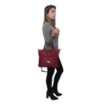 Bolsa Sacola Topgrife Shopper Couro Bordô