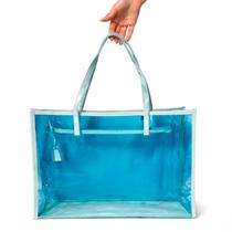 Bolsa Sacola Transparente para Praia com Necessaire Impermeável Bolsa Sacola Transparente para Praia com Necessaire Impermeável