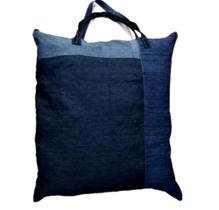 Bolsa sacolão jeans extra grande espaçosa para sacoleiro 90x60cm - Silva Bolsas