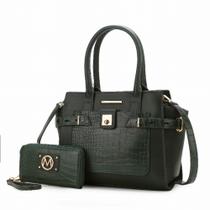 Bolsa Satchel Casafoyer Isla em material vegano Crocodilo 30x25x10 cm Bolsa Satchel Casafoyer Isla em material vegano Crocodilo 30x25x10 cm