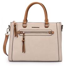 Bolsa satchel grande ziper frontal wj sintética