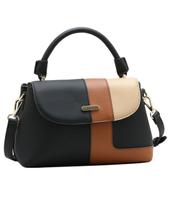 Bolsa Satchel Patchwork - Alça de Mão - Chenson 3485933 Preto