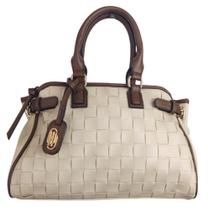 Bolsa satchel tressê xadrez wj sintético Bolsa satchel tressê xadrez wj sintético