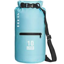 Bolsa seca HEETA impermeável 5L com bolso frontal com zíper azul