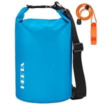 Bolsa seca HEETA impermeável 5L para viagens, natação, barco, azul