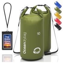 Bolsa seca impermeável OceanOnlineStore 10L com capa de telefone Bolsa seca impermeável OceanOnlineStore 10L com capa de telefone