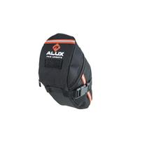 Bolsa Selim Para Bicicleta Zíper Nylon Preto C/ vermelho Alux Bolsa Selim Para Bicicleta Zíper Nylon Preto C/ vermelho Alux