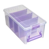 Bolsa semi ArtBin Craft Organizer com 3 divisórias de plástico transparente