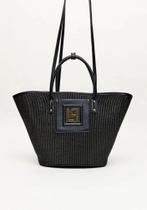 Bolsa shopping bag lança perfume palha preto 538ob000550