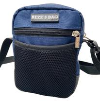 Bolsa Shoulder Bag Bezz Transversal Moda Unisexx Pochete Azul Escuro