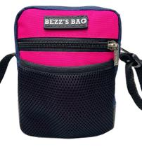 Bolsa Shoulder Bag Bezz Transversal Moda Unisexx Pochete Azul/Rosa