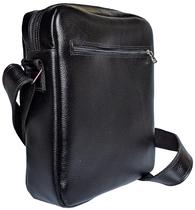 Bolsa Shoulder Bag Masculina Em Couro Alça Transversal Com Divisorias Ziper Média - Art Minas Couros