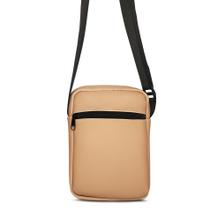 Bolsa Shoulder Bag Pequena Material Sintético Resistente Cor Nude Moda