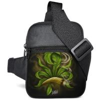 Bolsa Shoulder Bag Pequena Mini Necessaire Planta Verde Pochete Transversal