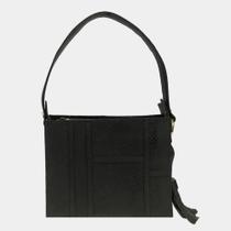 Bolsa shoulder de couro de cobra preto