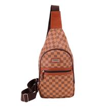 Bolsa Shoulder Unissex Mochila Transversal Xadrez Artlux 91343