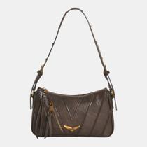 Bolsa Shoulder Via Marte Pequena Marrom Escuro Bolsa Shoulder Via Marte Pequena Marrom Escuro