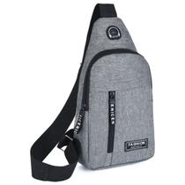 Bolsa Shoulderbag Masculina Transversal De Lado Preto