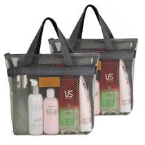 Bolsa Shower Caddy, organizador de higiene pessoal suspenso em malha TOPASION, 2 unidades Bolsa Shower Caddy, organizador de higiene pessoal suspenso em malha TOPASION, 2 unidades