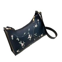 Bolsa Sintética PU Bordada Pequena de Ombro/Mão Alça Longa Bolsa Sintética PU Bordada Pequena de Ombro/Mão Alça Longa